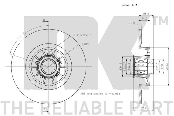 NK 313952 Bremsscheibe