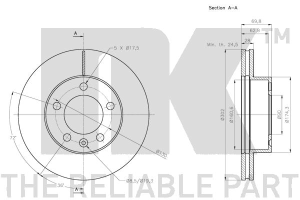 NK 313976 Bremsscheibe