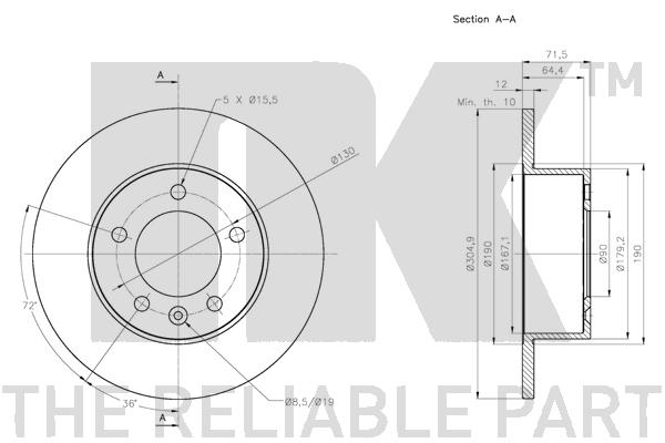 NK 313977 Bremsscheibe