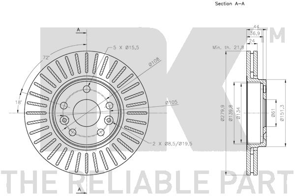 NK 313982 Bremsscheibe