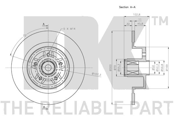 NK 313987 Bremsscheibe
