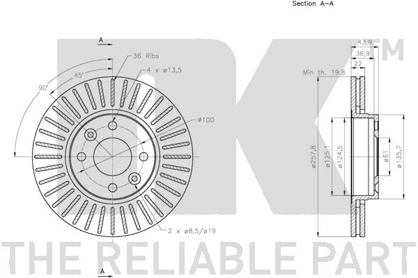 NK 313992 Bremsscheibe