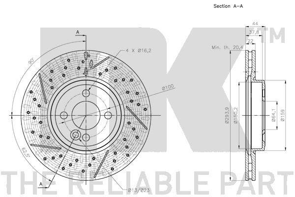 NK 314038 Bremsscheibe