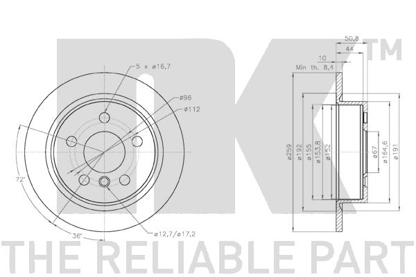 NK 314049 Bremsscheibe