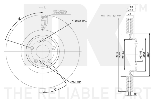 NK 314057 Bremsscheibe