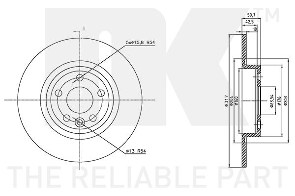 NK 314058 Bremsscheibe