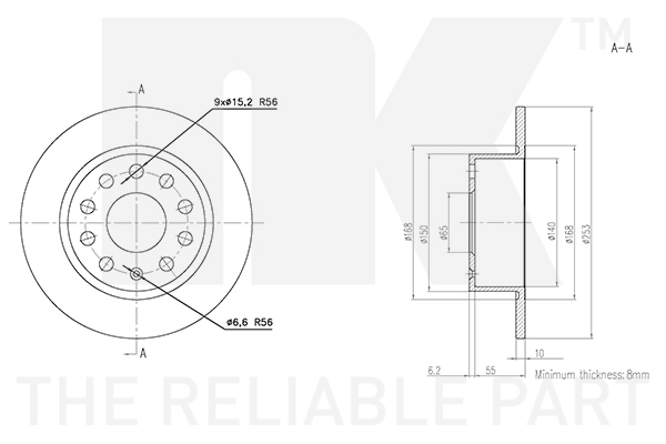NK 314307 Bremsscheibe
