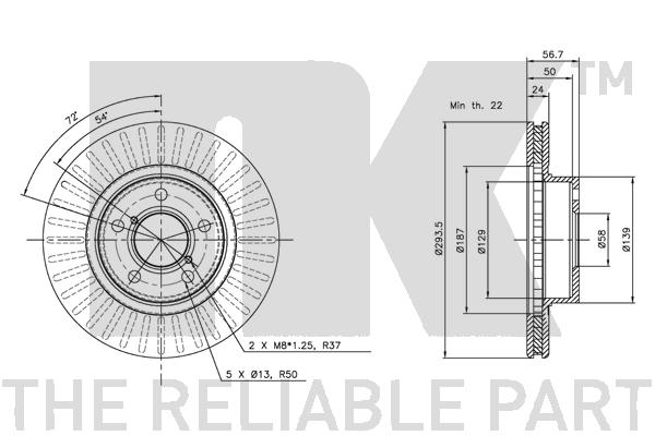 NK 314412 Bremsscheibe