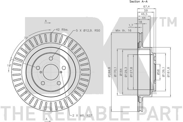 NK 314414 Bremsscheibe