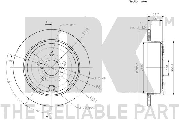 NK 314418 Bremsscheibe