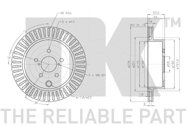 NK 314425 Bremsscheibe