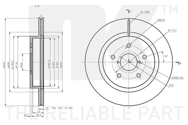 NK 314427 Bremsscheibe