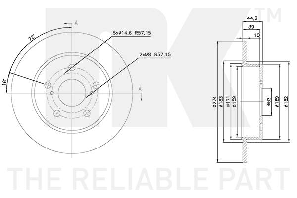 NK 3145101 Bremsscheibe