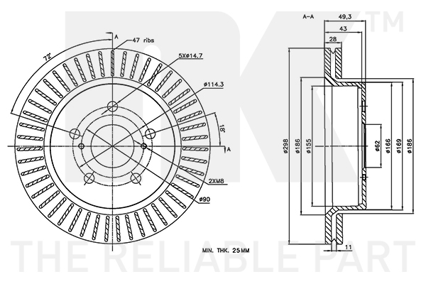 NK 3145183 Bremsscheibe