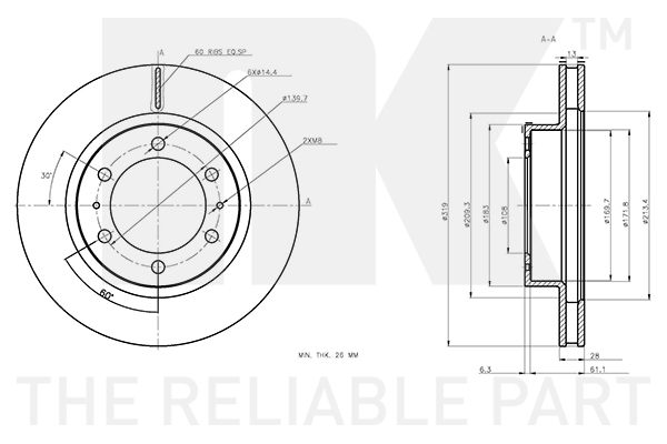 NK 3145184 Bremsscheibe