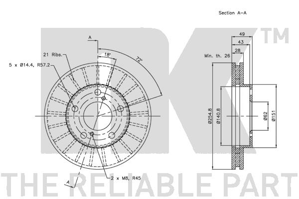 NK 314547 Bremsscheibe