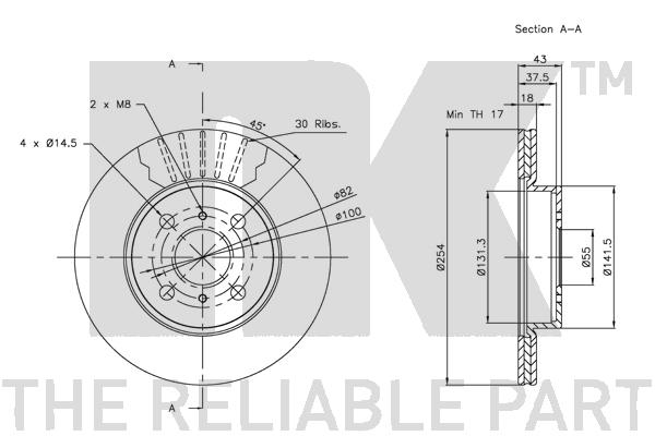 NK 314563 Bremsscheibe