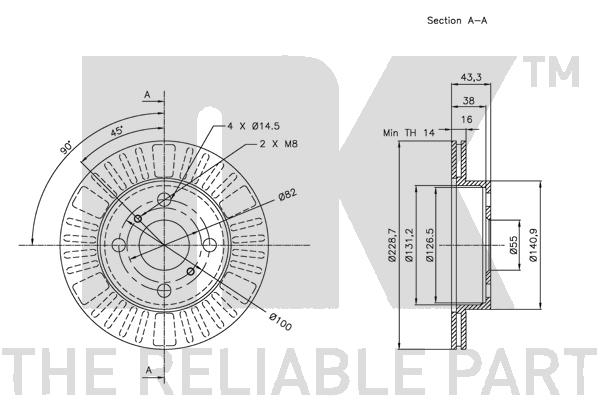 NK 314566 Bremsscheibe