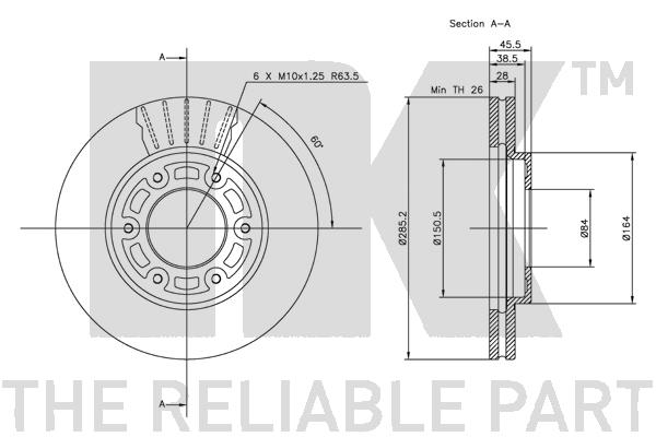 NK 314567 Bremsscheibe