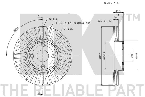 NK 314580 Bremsscheibe