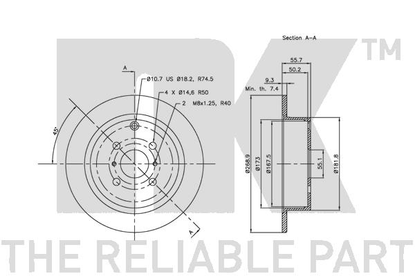 NK 314581 Bremsscheibe