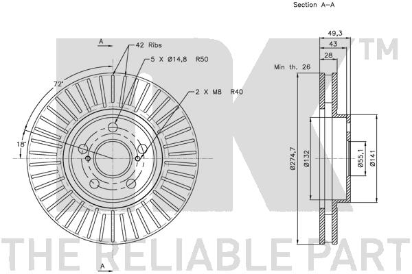 NK 314586 Bremsscheibe