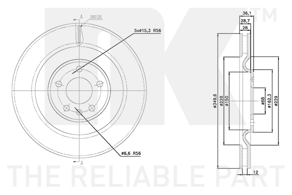 NK 3147119 Bremsscheibe