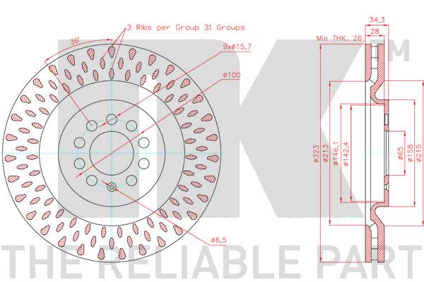 NK 3147167 Bremsscheibe