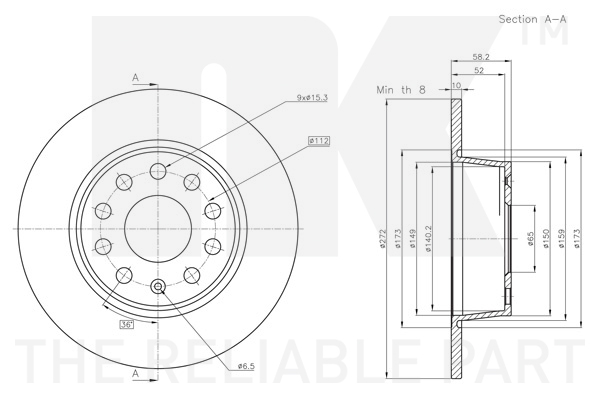 NK 3147175 Bremsscheibe