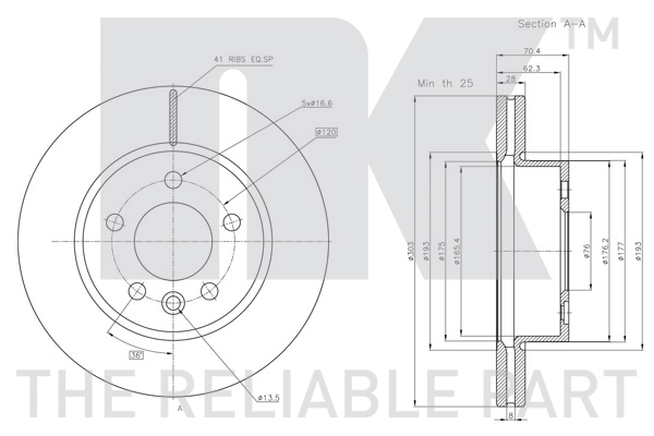 NK 3147178 Bremsscheibe