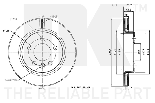 NK 3147186 Bremsscheibe