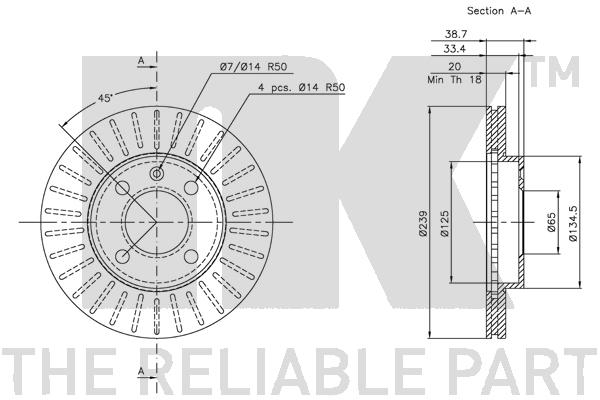 NK 314724 Bremsscheibe