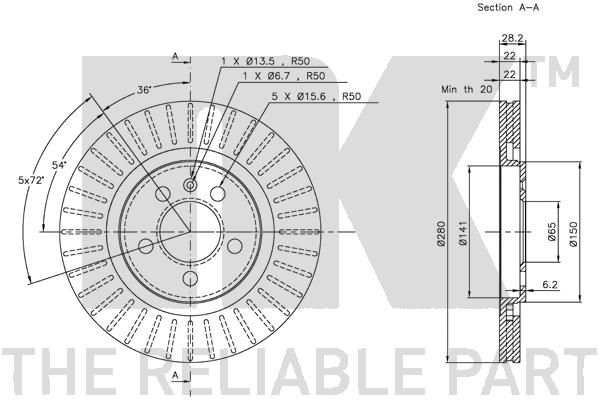 NK 314735 Bremsscheibe