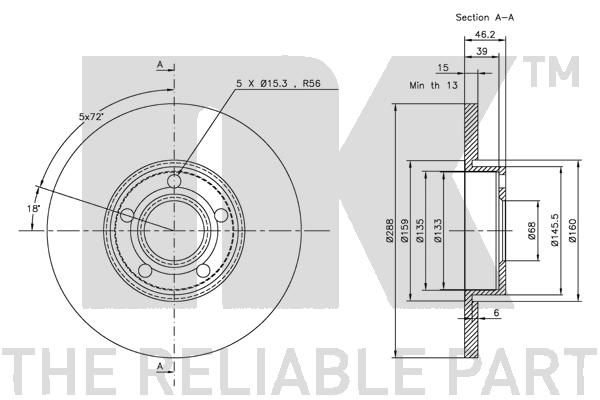 NK 314742 Bremsscheibe
