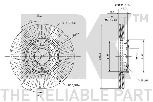 NK 314743 Bremsscheibe