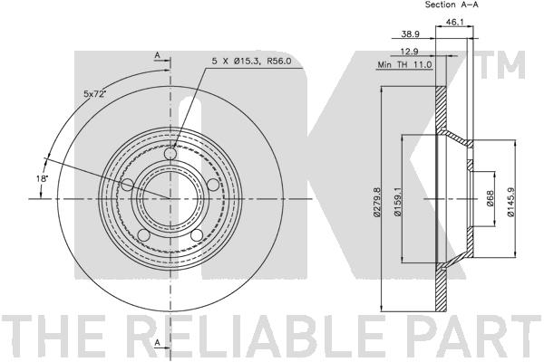 NK 314745 Bremsscheibe