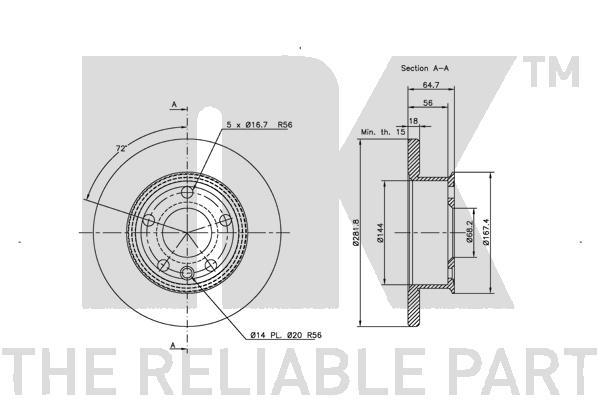 NK 314746 Bremsscheibe