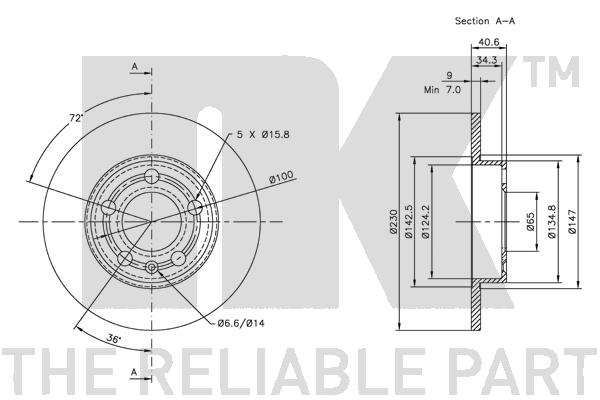 NK 314761 Bremsscheibe