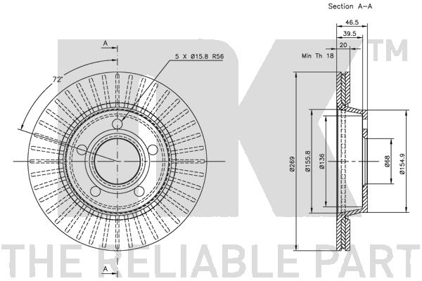 NK 314769 Bremsscheibe