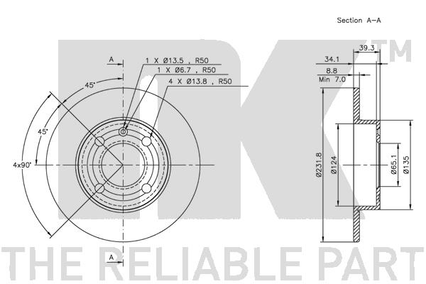 NK 314771 Bremsscheibe