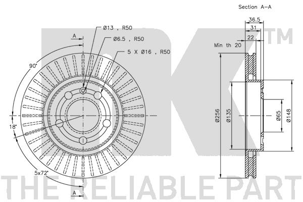 NK 314775 Bremsscheibe
