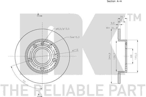 NK 314778 Bremsscheibe
