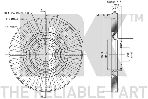 NK 314786 Bremsscheibe