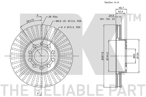 NK 314788 Bremsscheibe