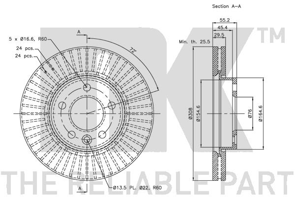 NK 314795 Bremsscheibe