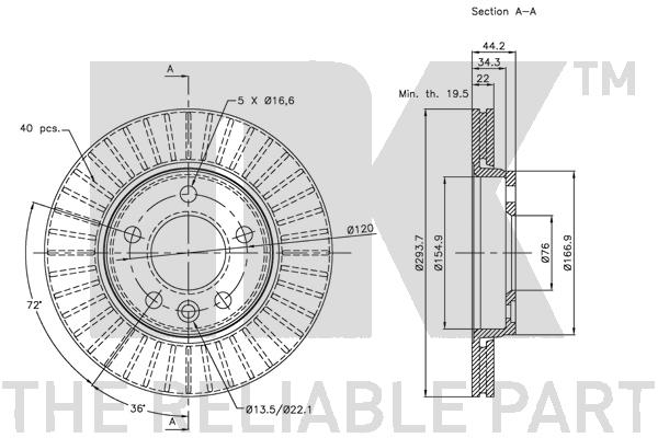 NK 314797 Bremsscheibe