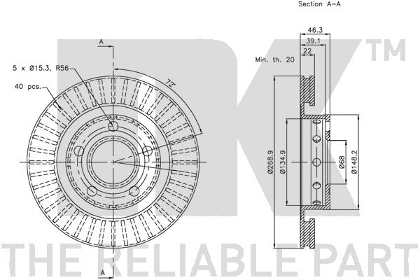 NK 314798 Bremsscheibe