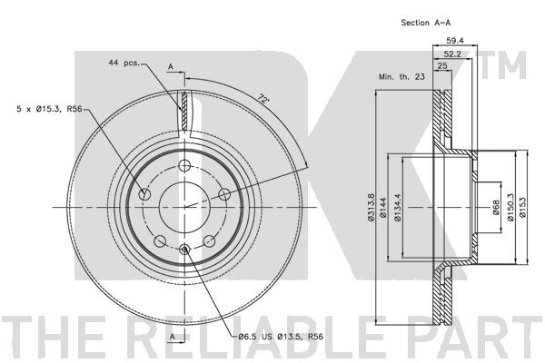 NK 314799 Bremsscheibe