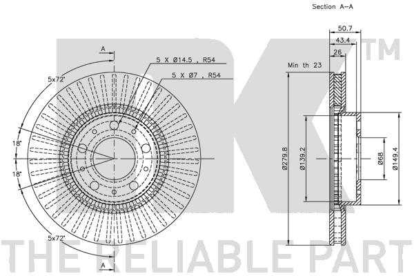 NK 314832 Bremsscheibe