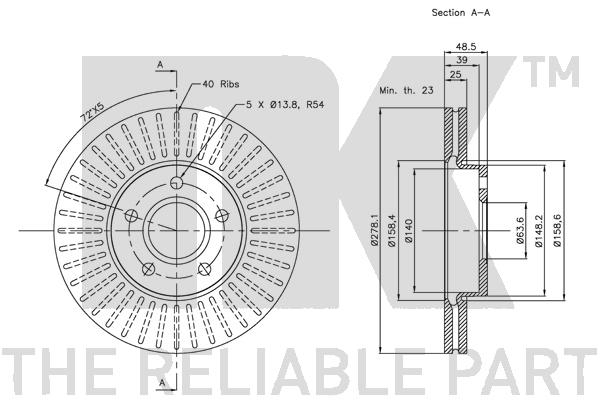 NK 314848 Bremsscheibe
